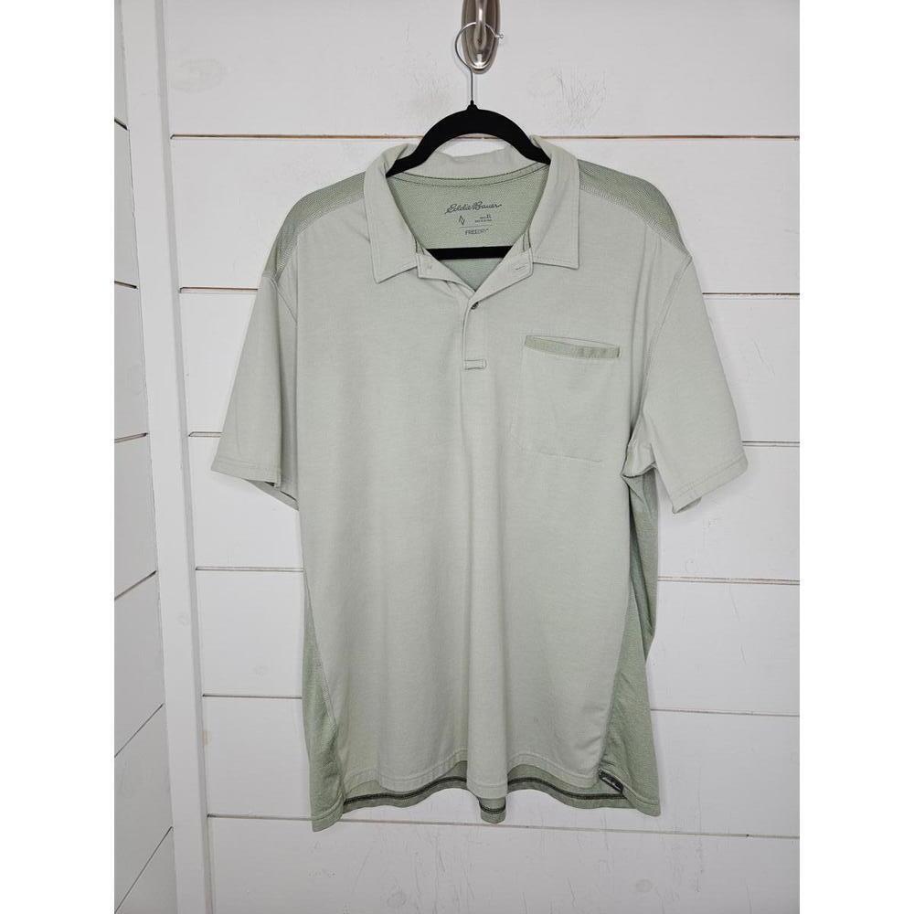 Eddie Bauer XL light green polo style cotton shirt